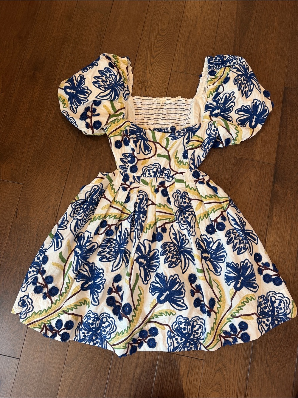 Anthropologie Puff-Sleeve Babydoll Mini Dress Size Large - C11-693